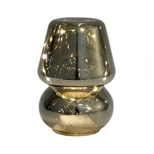 Chrome Glass Mushroom Lamp (2 Pk)